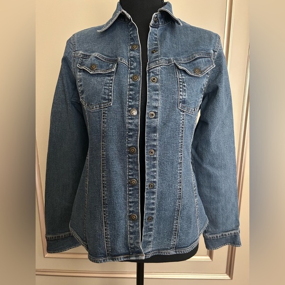 Limited Too Y2K Fitted Stretch Denim Jacket Button Front Size XXL - Picture 2 of 6